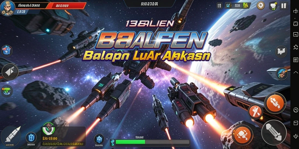 Tampilan menarik dari gameplay balapan luar angkasa di 138ALIEN.
