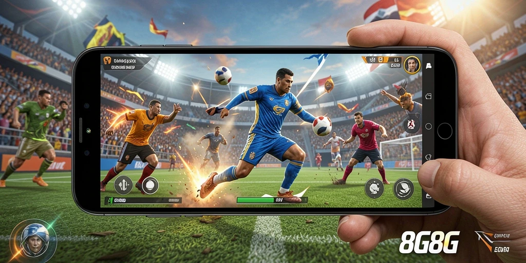 Tangkapan layar gameplay <strong>8G8G</strong> yang penuh aksi dan adu strategi olahraga.