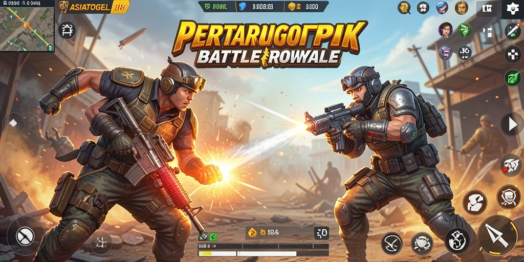 Tangkapan layar dari pertempuran mendebarkan dalam ASIATOGEL88.