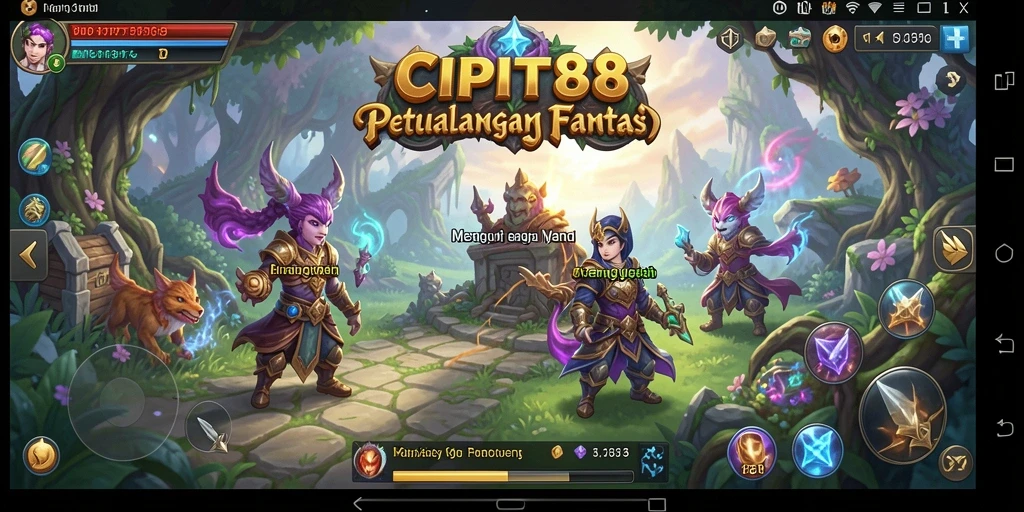 Screenshot menampilkan petualangan epik dalam dunia CIPIT88.