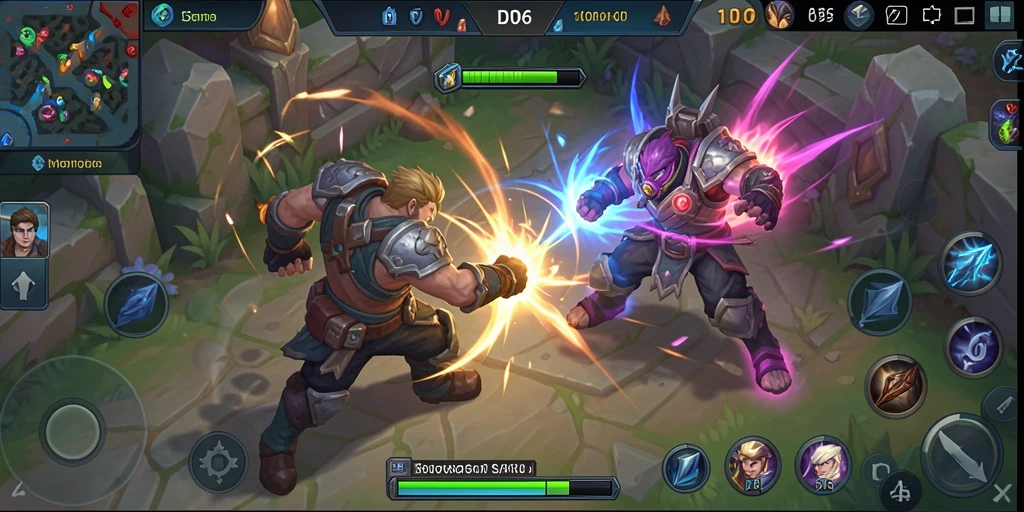 Screenshot menunjukkan aksi pertarungan tim di D06.