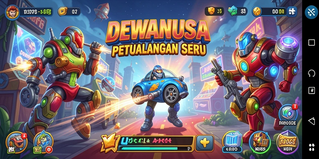 Tampilan menarik gameplay DEWANUSA dalam aksi Arcade.