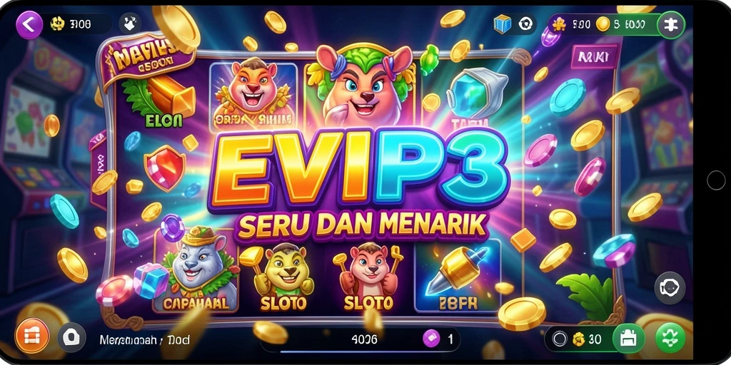Tampilan menarik dari gameplay Slot EVIP3 dengan banyak fitur seru.