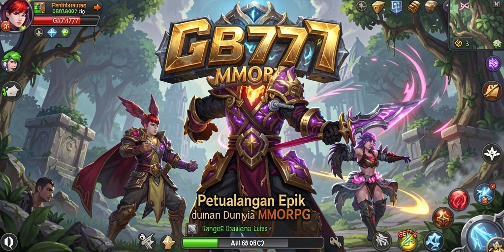 Tampilan gameplay menarik dalam dunia MMORPG GB777.
