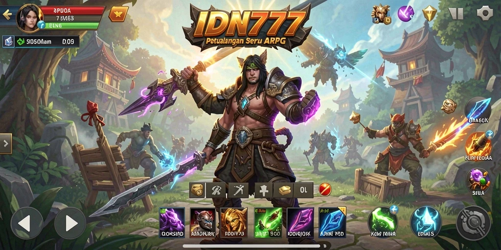 Tampilan menarik dari gameplay <strong>IDN777</strong> dalam aksi pertempuran ARPG.