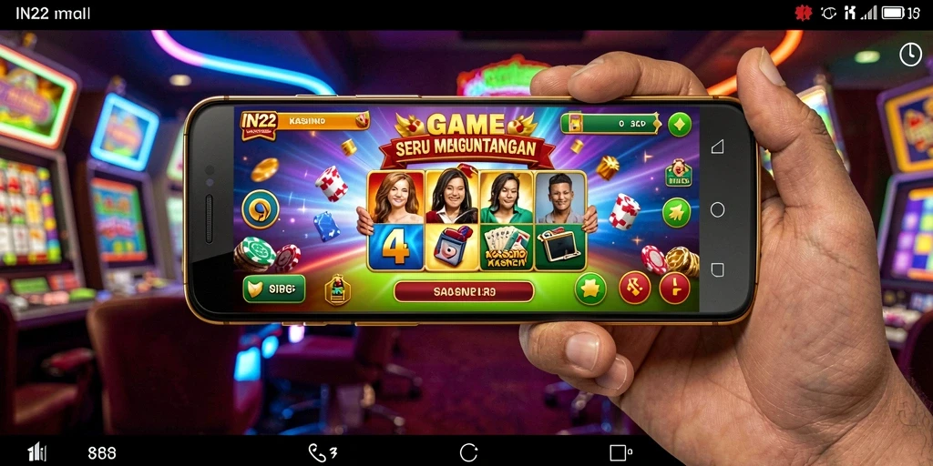 Tampilan gameplay seru di aplikasi Kasino IN22.