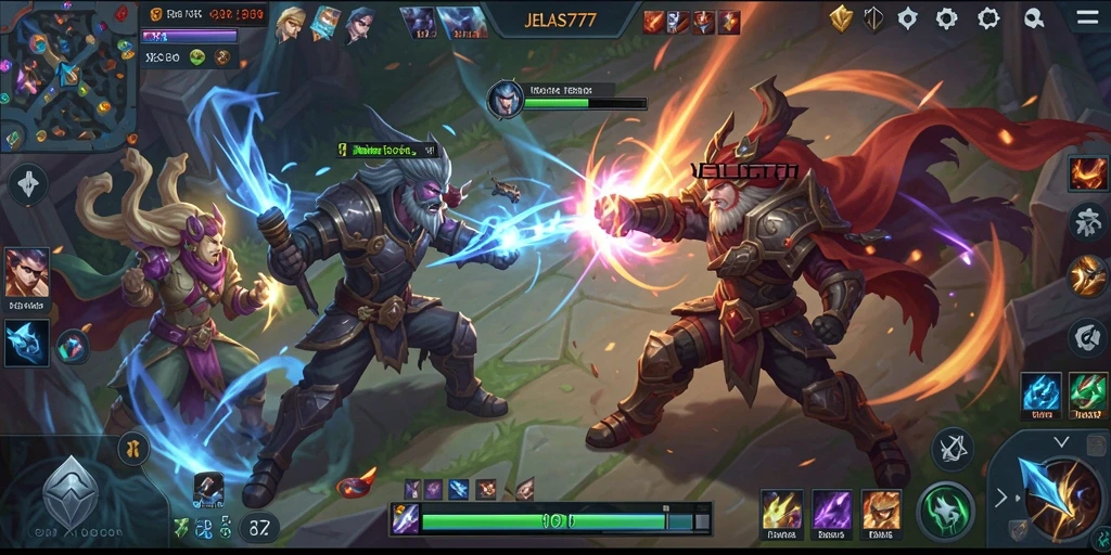 Tampilan seru dari gameplay JELAS777 yang menegangkan.