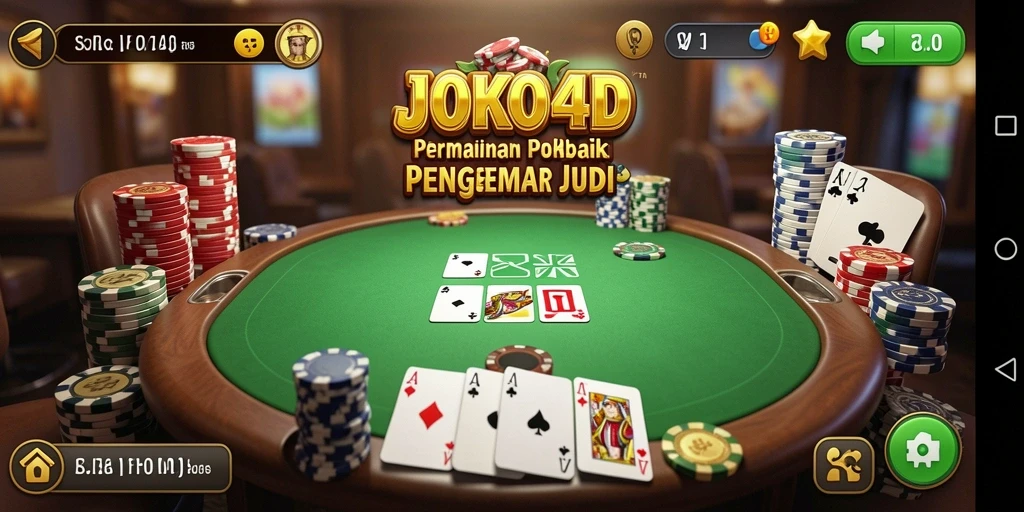 Screenshot JOKO4D menampilkan aksi seru saat bermain Poker.
