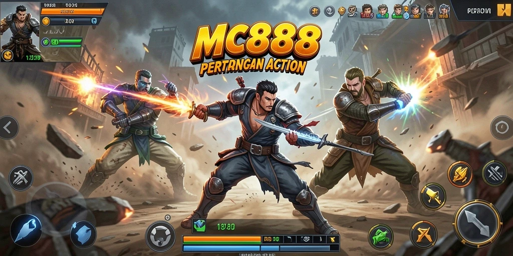 Tampilan gameplay seru dalam MC888 dengan aksi bertarung yang mendebarkan.