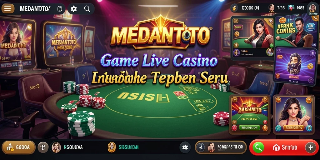 Tampilan gameplay Live Casino yang mendebarkan di MEDANTOTO.