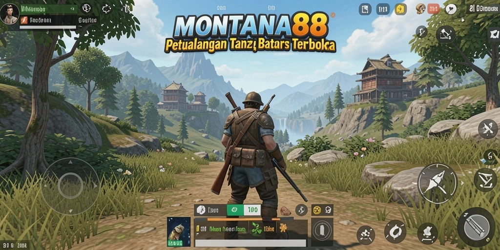 Screenshot gameplay MONTANA88 menunjukkan petualangan eksplorasi dunia terbuka yang menarik.
