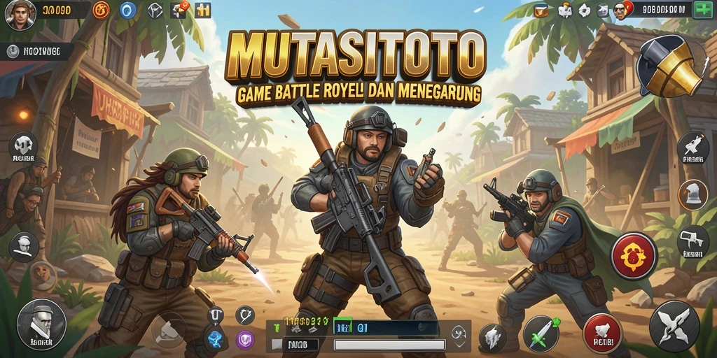 Tampilan gameplay seru di arena Battle Royale MUTASITOTO.