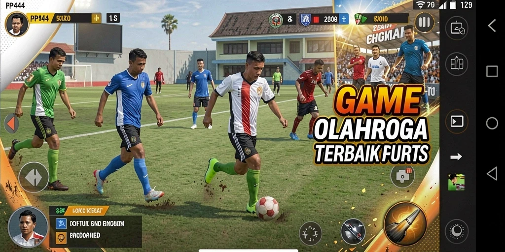 Tampilan gameplay PP444 yang menampilkan momen seru dalam olahraga.