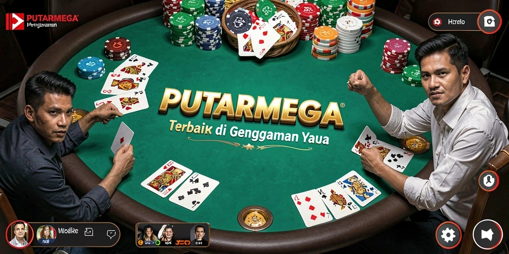 Tampilan gameplay seru PUTARMEGA dengan pemain yang aktif.