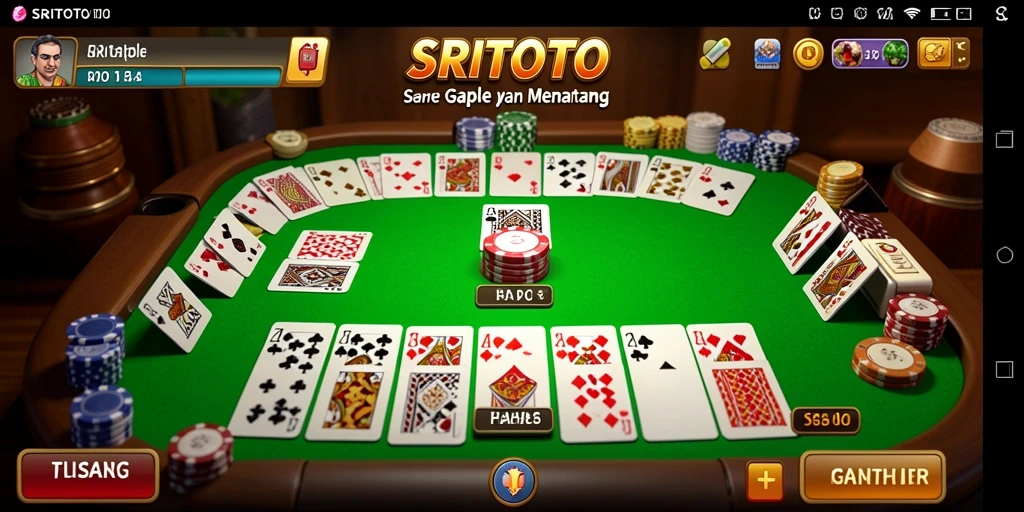 Gameplay seru Gaple dengan tampilan atraktif dan interaktif.