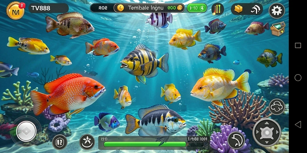 Screenshot gameplay Tembak Ikan TV888 yang menarik dan seru.
