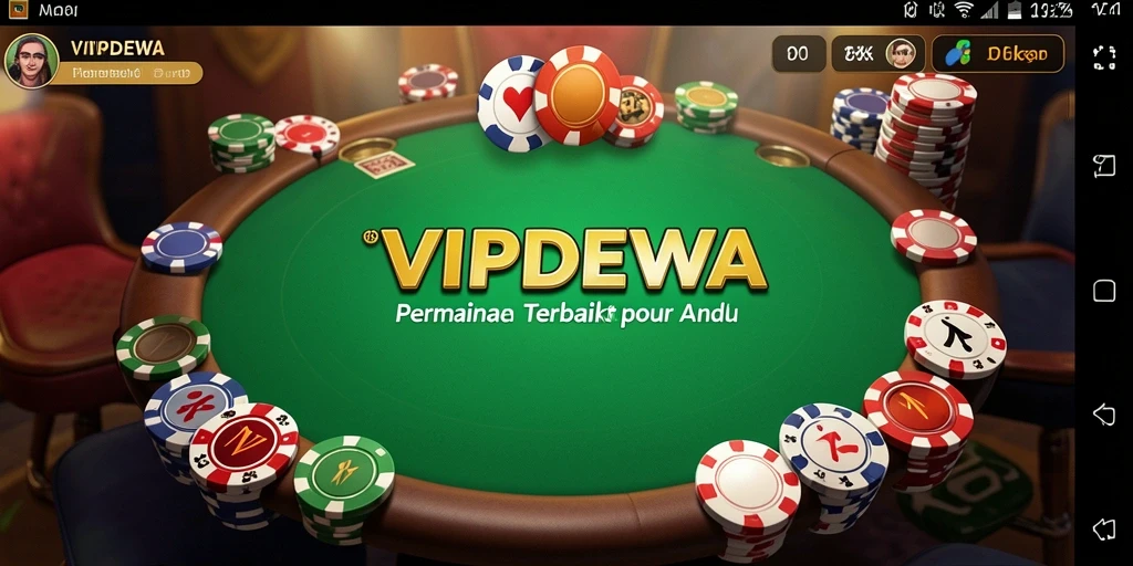 Tampilan gameplay Poker yang mengasyikkan di VIPDEWA.